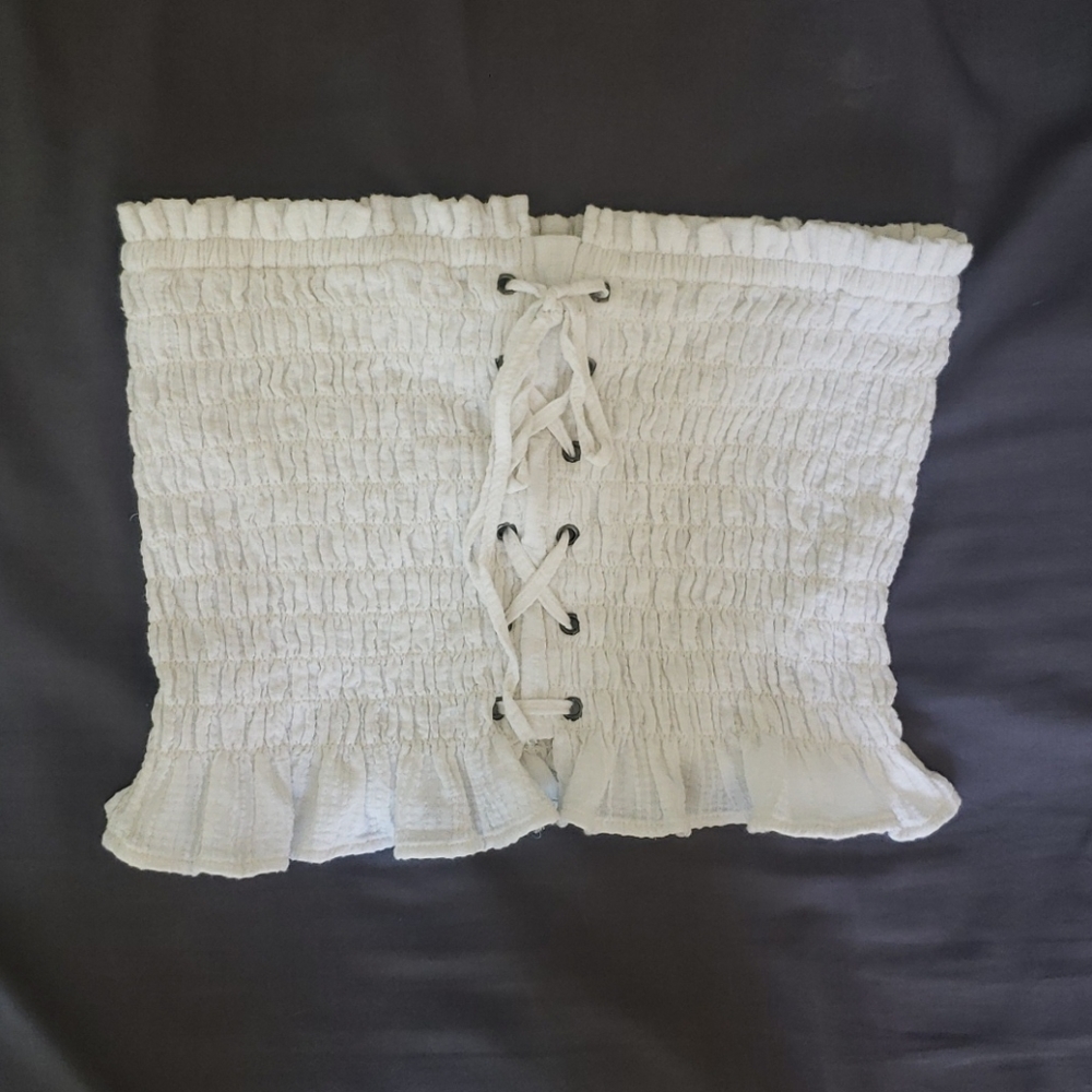 American eagle outfitters lace up tube top